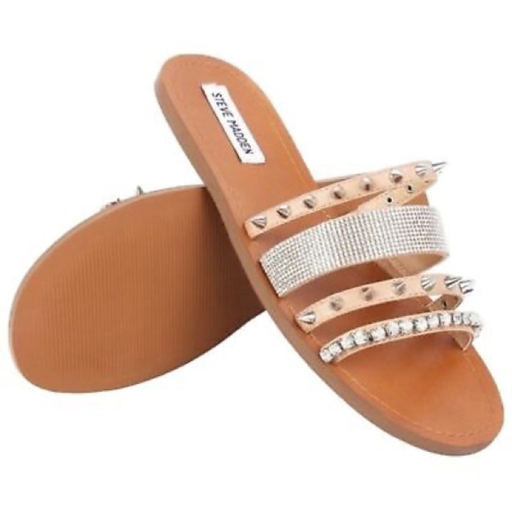 Steve Madden Women's Tan Studded Sandals